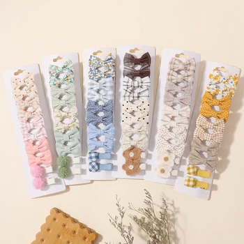 Lovely Kids Fabric Bow Hair Clips – 20pcs Set 1