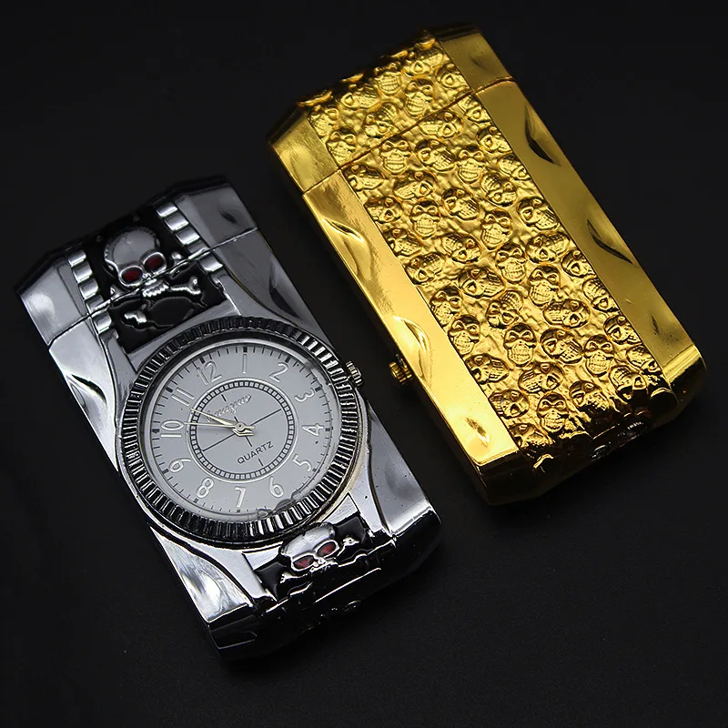 Luxury LED Gold Watch Windproof Jet Butane Lighter Torch Turbo Gas Inflatable Lighter Cigar Cigarette Accessories Men's Gift For Smoking Accessories Gas Lighter Lighter Accessories Torch Lighter