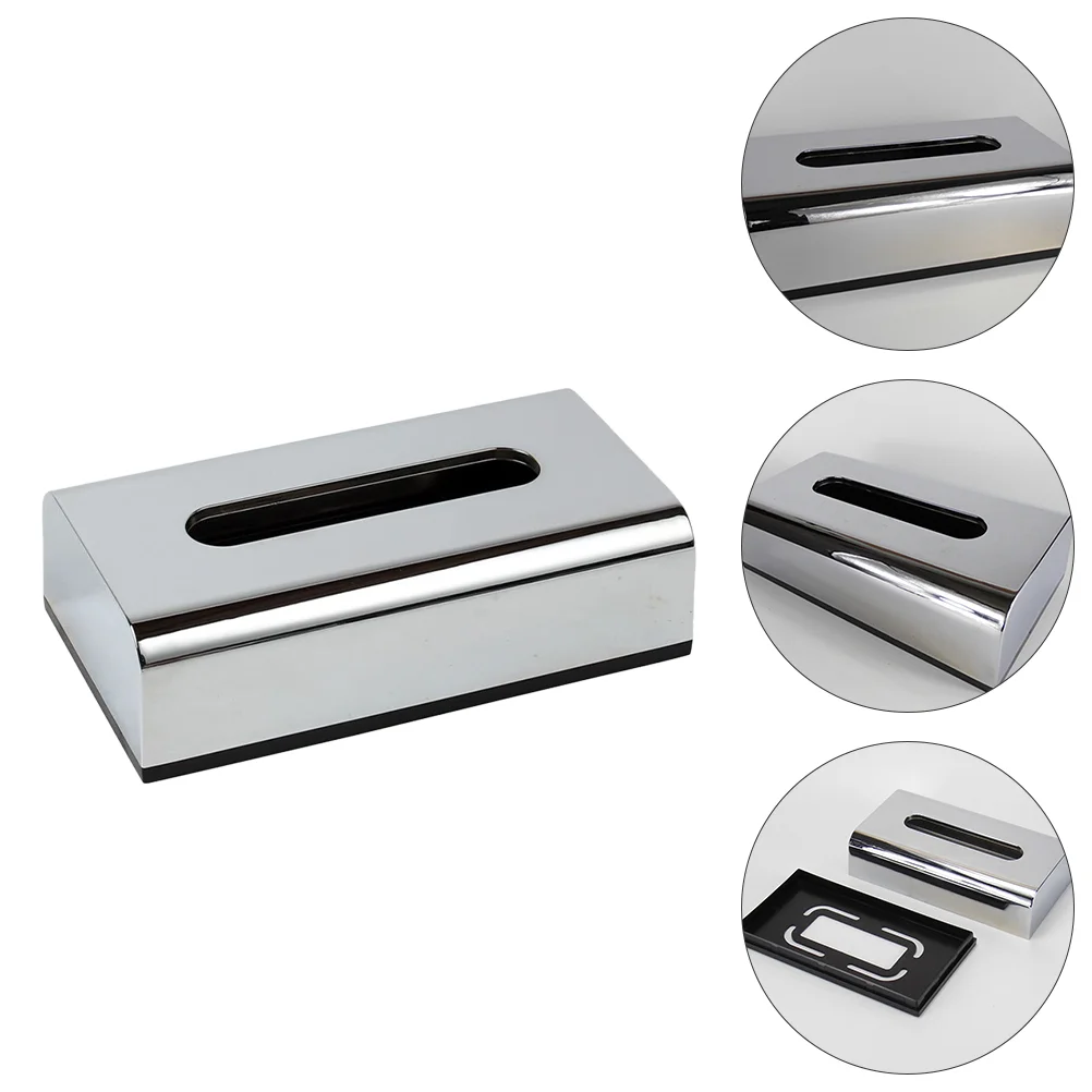 Household Napkin Dispenser Rectangular Paper Box Tissues Organizing Box Tissue Box Holder Desktop Paper Towel Box 4