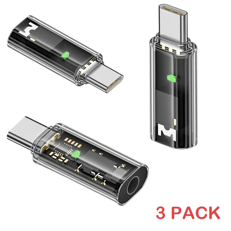HiFi Transparent USB-C to 3.5mm Audio Adapter – 16-bit/48kHz Sound Quality