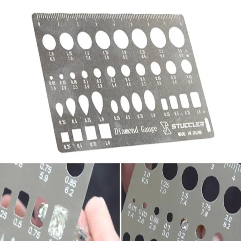 Edelstahl-Messgerät für Spezialform-Edelsteine und Schmuck, Hochwertiger Messschieber zur Gewichtsbestimmung – Detail 6