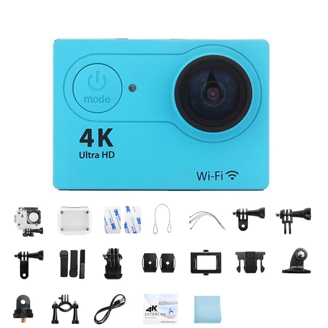 New 4k HD Mini Action Camera 2.0” Screen WiFi Remote Control Sport Camera Underwater Waterproof Helmet Video Recording Cameras 
