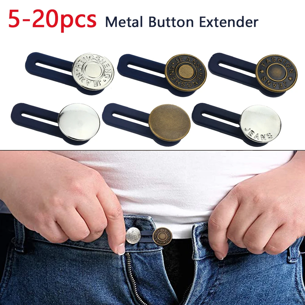 520PCS Metal Button Extender No Sewing Adjustable Retractable