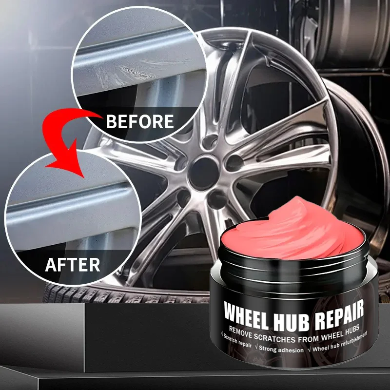Car Wheel Rim Scratch Refurbishment Paste for BNW Tire Rim Scratch Paint Repair Paste Black And White Silver Aluminum Alloy