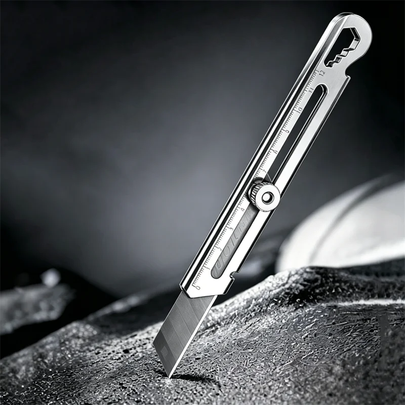 6 in 1 스테인리스 스틸 유틸리티 나이프(두꺼운 금속 나이프 홀더 포함) 다기..