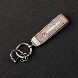 Luxury Leather Lanyard Keychain Car Key Ring Jewelry Accessory (GRAY)