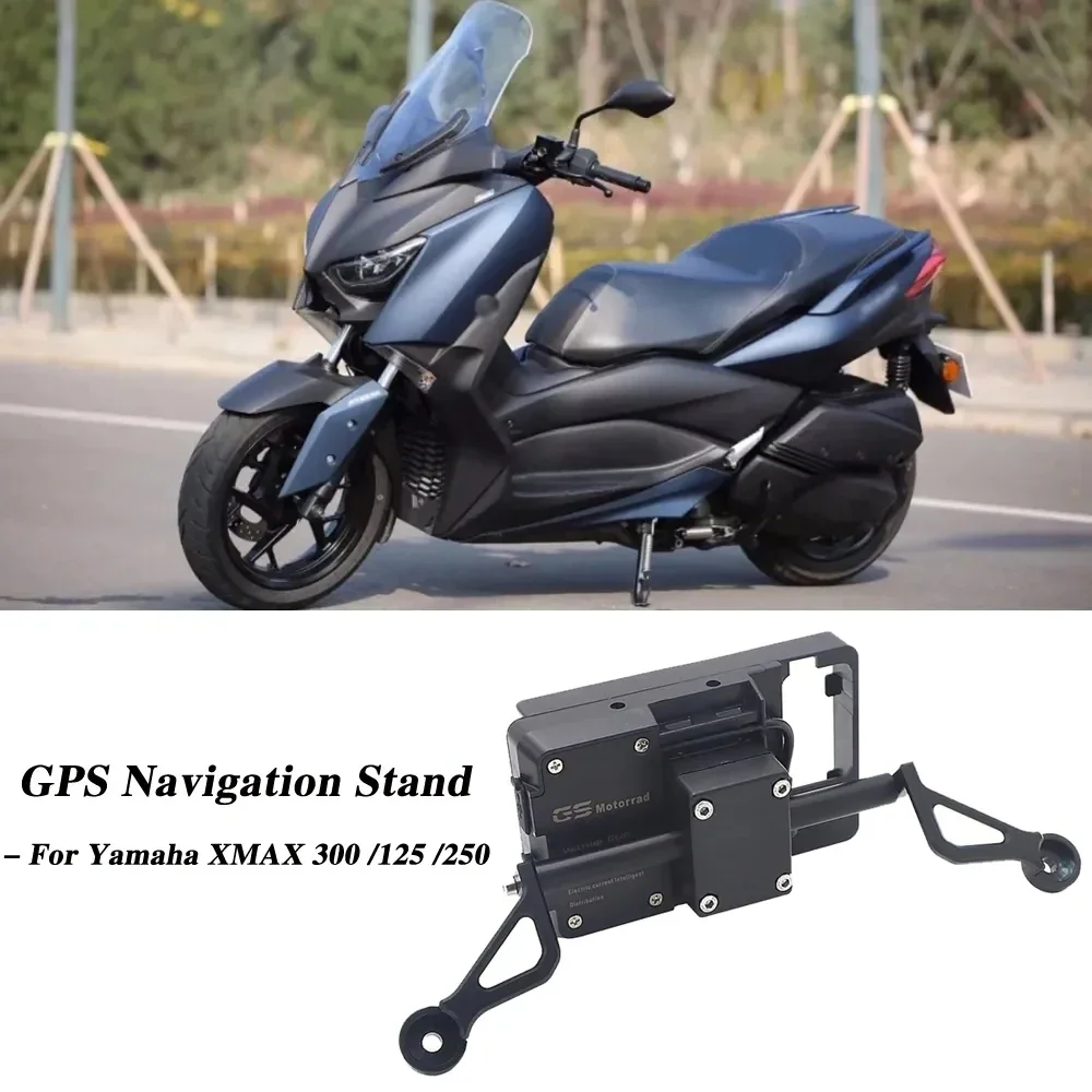 Fit Yamaha  X-MAX 300 125  250motorcycle accessories Front Phone Stand Holder Smartphone Phone GPS Navigation bracket bracket ladder lh yamaha f2l u278f 00 00