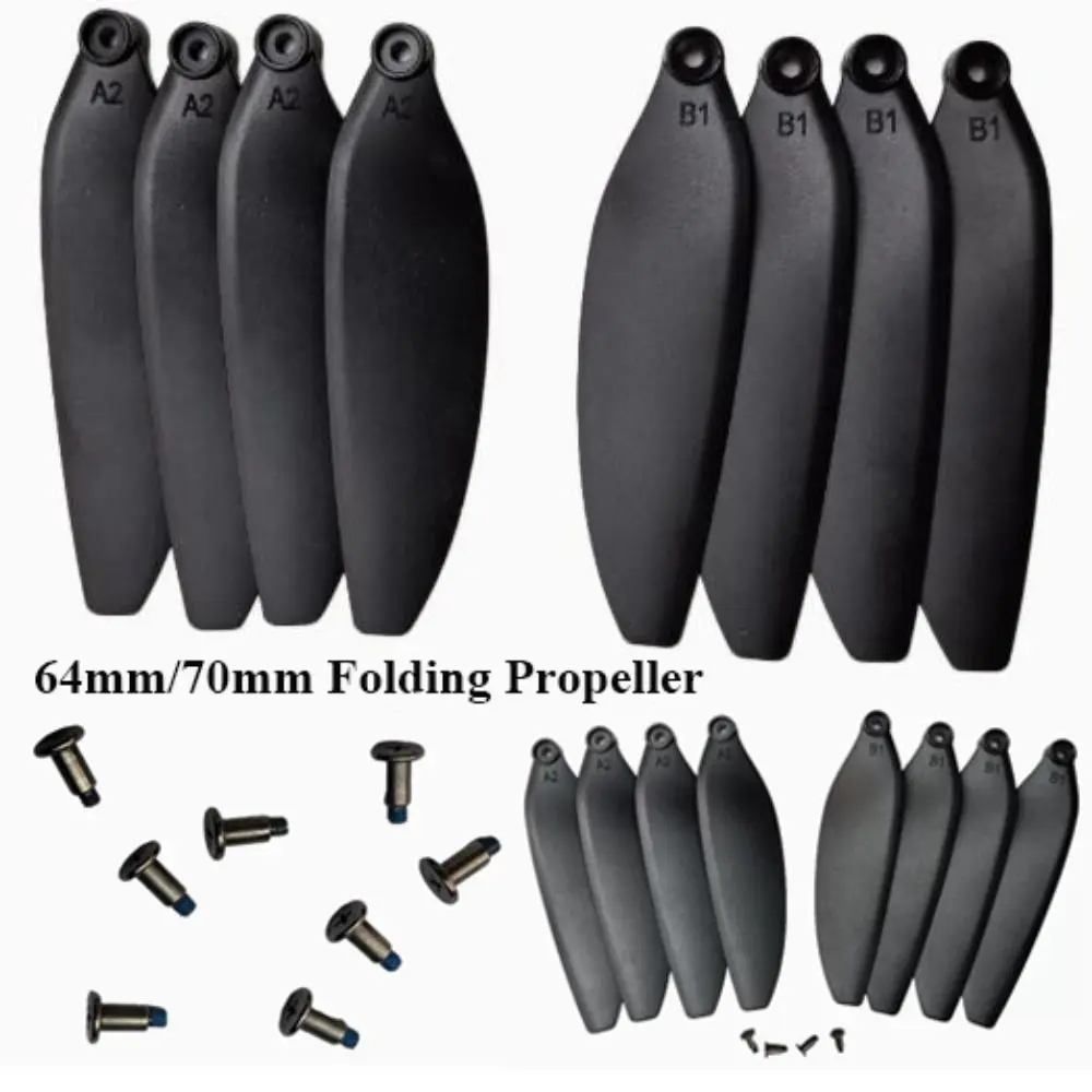 Universal Klapp Propeller Klingen 64mm/70mm Kunststoff Fernbedienung Drone Teile Schwarz Quadcopter Ersatz Klinge