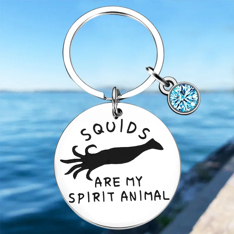 

Hot Squids are My Spirit Animal Keychain Pendant Funny Squid Lover Gift Key Chains