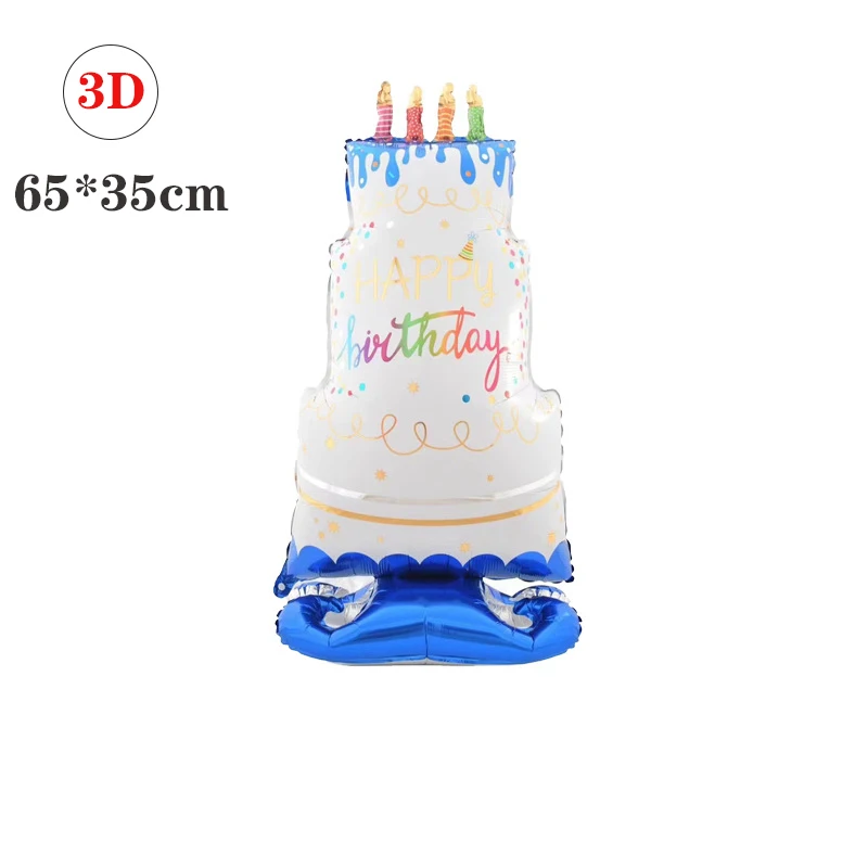 3D cake blue
