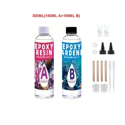 High - Gloss Bubble - Free Epoxy Resin Kit with Accessories for Art and Craft Creations (Total 300ml)