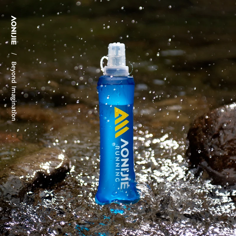 Soft Water Flask 2PCS 250ml 500ml Folding Collapsible Bottle TPU BPA Free For Running sports water bottle,portable water bottle,sports water bag