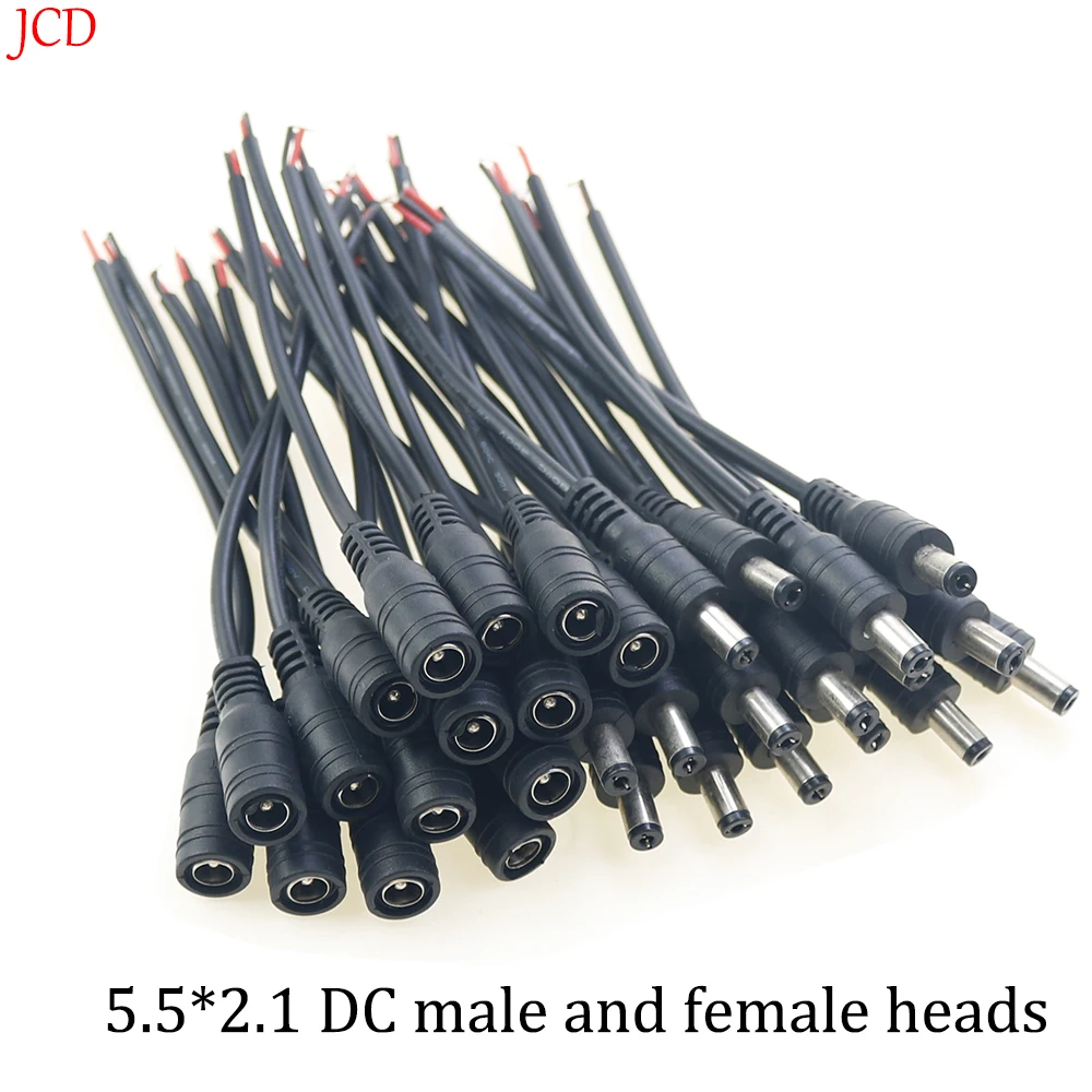 5/10 stücke 5,5x2,1 Stecker DC Stecker oder Buchse Kabel anschluss für LED-Streifen Licht