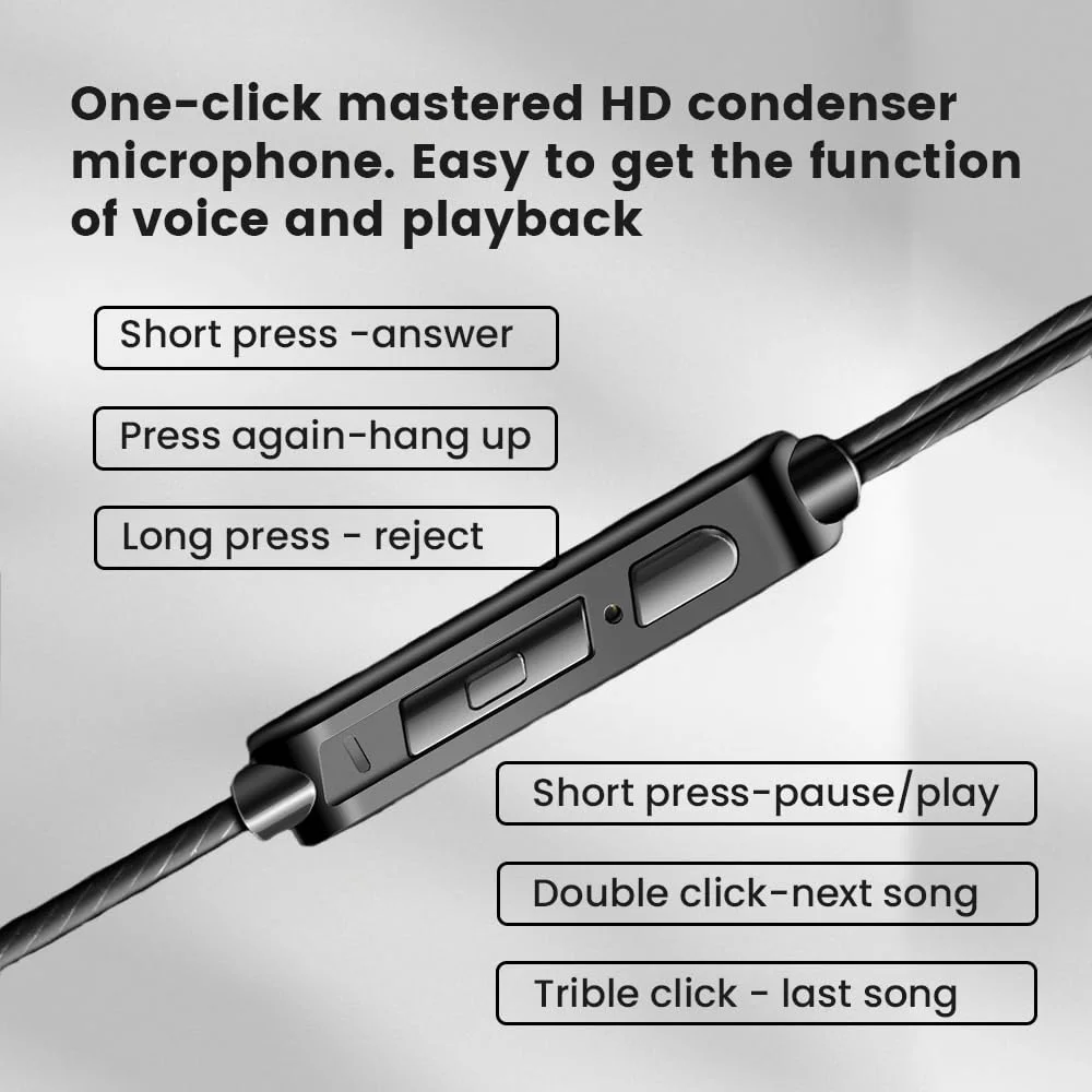 HiFi Stereo Bass AK6 In-Ear Sport Earbuds with Mic - Premium Sound & Comfort