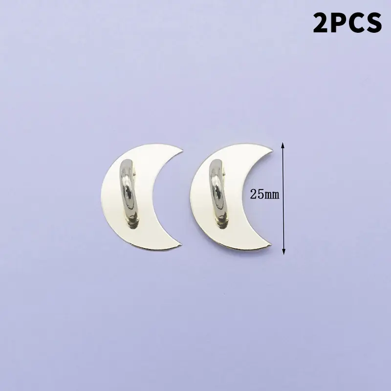 2/4PCS Adhesive Metal Stars Moon Bow Phone Charm Holder Phone Case Finger Ring Stand Hook Buckle Charm Clasp Accessory String - Image 16
