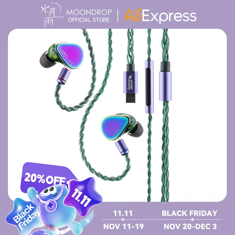 MOONDROP Gravity RAYS 有線イヤホン Amazon.com: Moondrop Rays Gaming Earphones USB-C DSP Game Sound