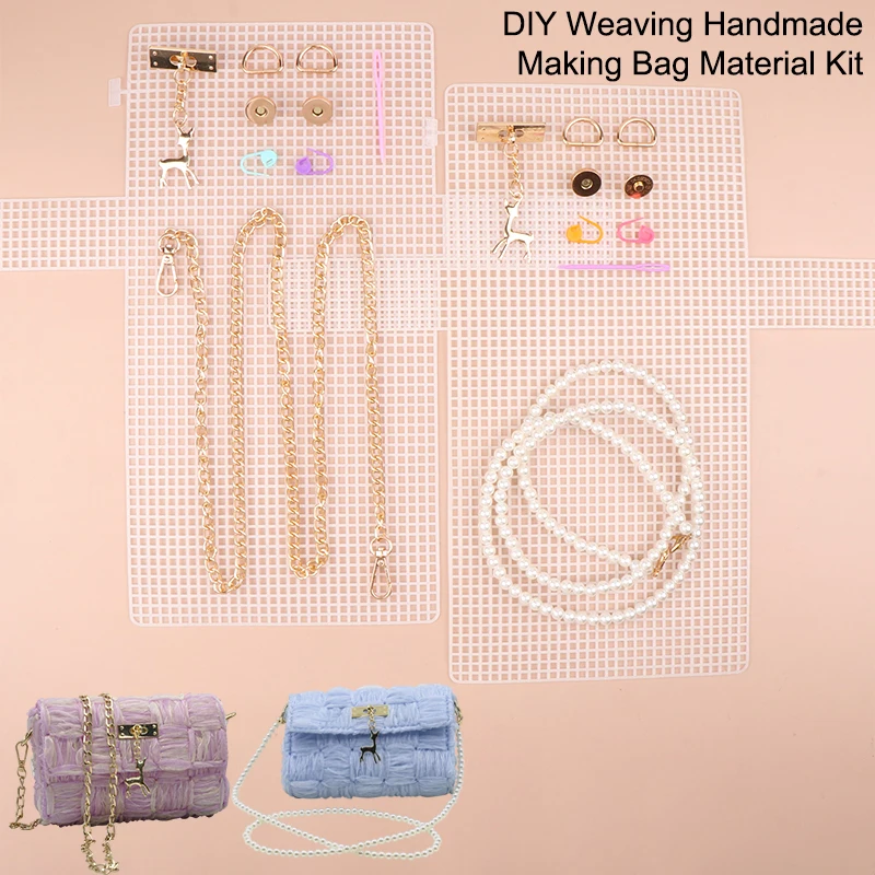 Auxiliary Weaving Plastic Mesh Kit DIY Bag Accessories Weaving Helper White Net Cover for Plastic Handbag Bag Handmade