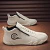 Men's Casual Shoes Side Zipper Short Boots Versatile Flats Bottom Trbottomyy Fashion Pu Leather Men's Shoes Spring Suitable for Outdoor Sports