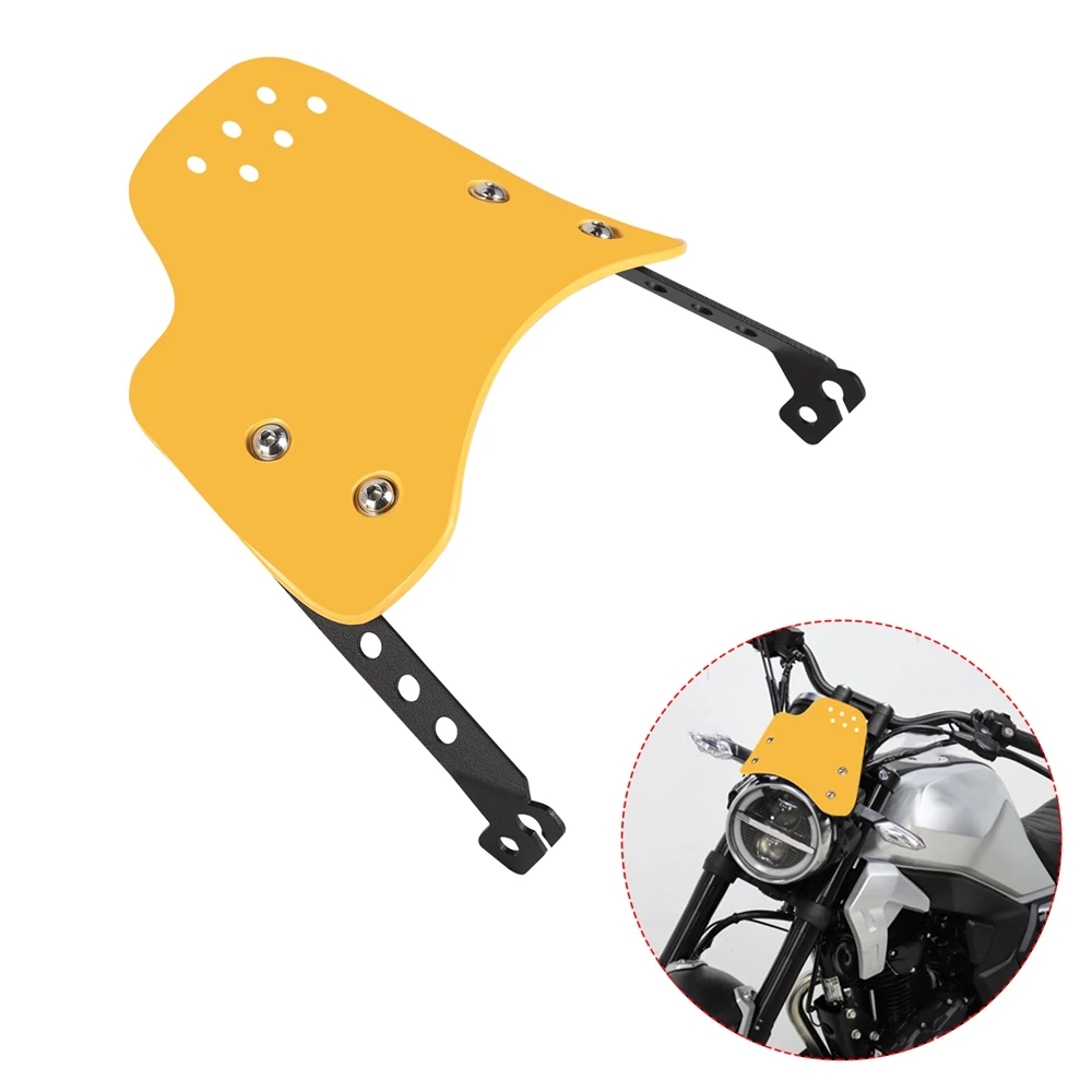 Universal Motorcycle Windshield Windscreen Wind Deflector Round Headlight For Husqvarna For Yamaha XSR Royal Enfield Triumph