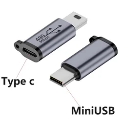 Universal USB Data Transfer Converter: Micro, Mini, and Type - C Adapter 480Mbps (Type C to Mini USB)