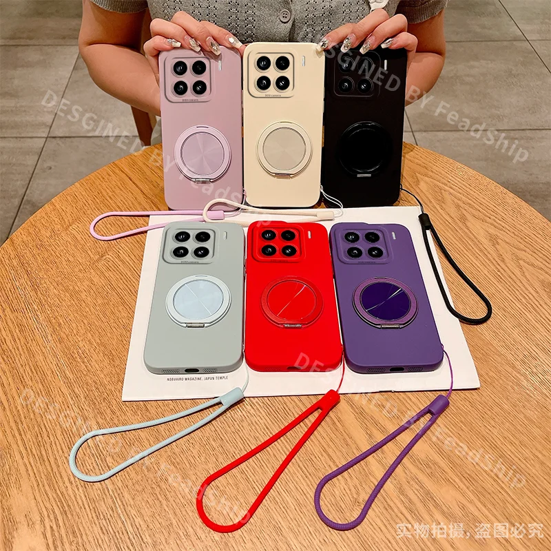 Magnetic Silicone Phone Case with Stand and Screen Protector