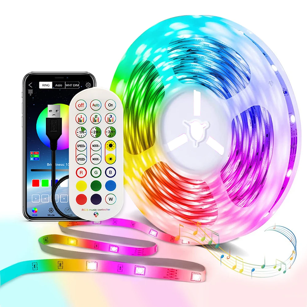Светодиодная лента RGB 5050 2835 5 В USB Bluetooth |
