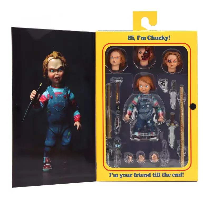 

2023 New Chucky Figure He Wants You Be A Best Friend Child's Play Good Guys Ultimate Collectible Neca Figure Toys Doll Gift 12cm