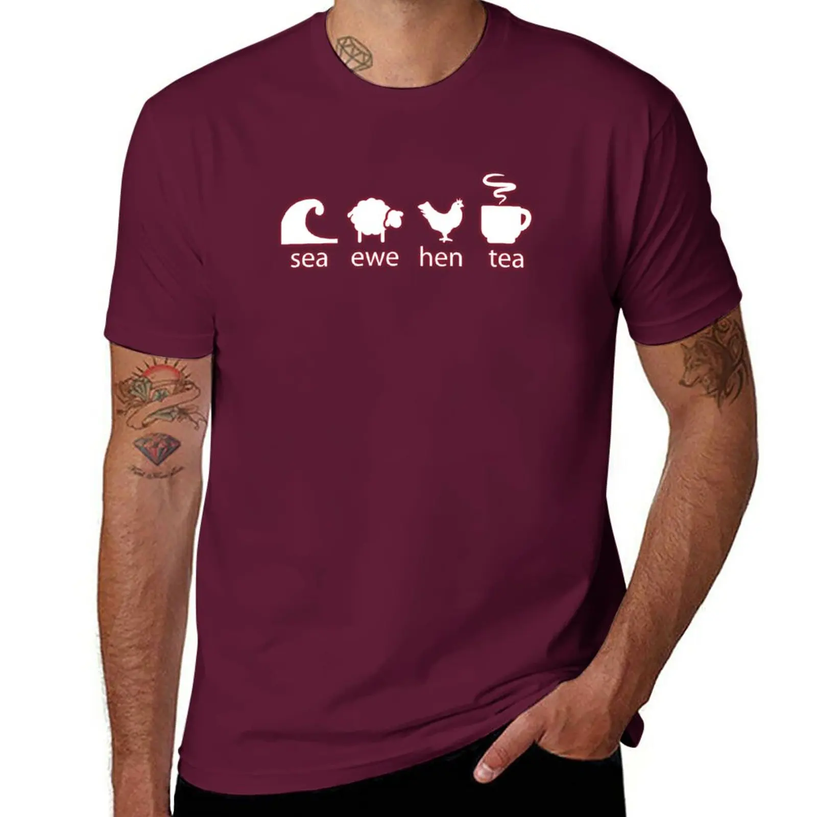 

Sea Ewe Hen Tea T-Shirt blacks boys animal print oversized shirts graphic tees workout shirts for men