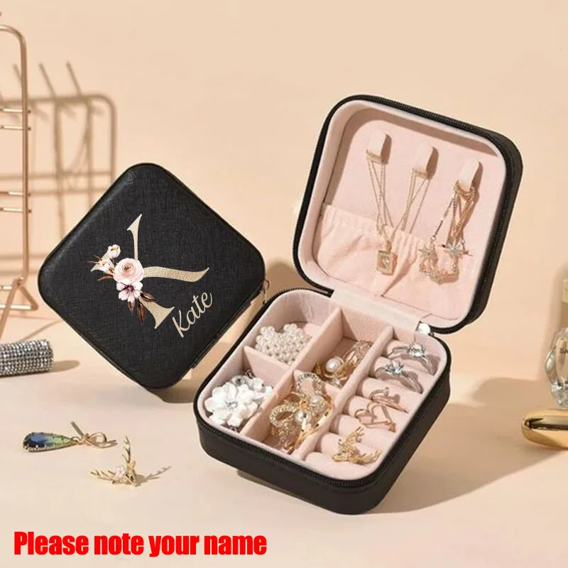 

Кожаная Шкатулка для ювелирных изделий с именем на заказ