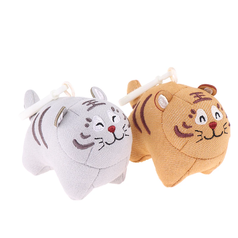 2022 New Year Animal keyring Stuffed Plush Tiger Toy Pendant Keychain