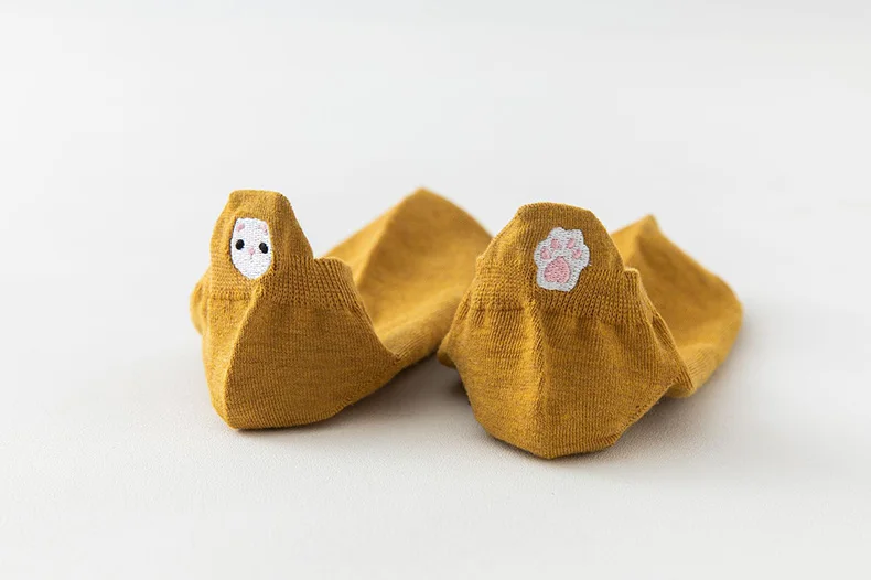 10 Paar süße Damensocken aus Baumwolle, Kawai, bestickt, lustige Low-Cut-Socken für Damen und Mädchen, Söckchen, Harajuku, Mädchen, Schulgeschenke – Detail 11