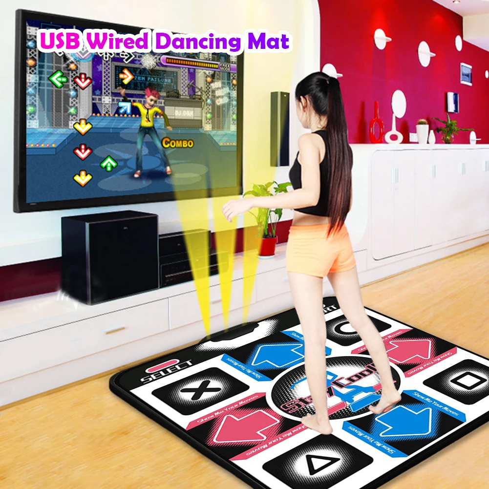 USB Wired Non-Slip Dance Mats Dancing Game Step Pad HD Foot Print Dancer Blanket dance mats