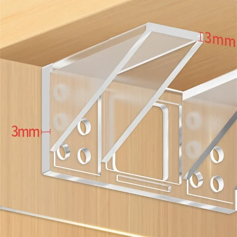 L-type Bracket Wall Support Rack Plastic Shelves Seperator Fixed Cabinet Cupboard Glass Furniture Bracket Holder shelf support folding shelf bracket shelf bracket tv wall mount bracket
