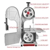 110V/220V Commercial Desktop Saw Bone Cutting Ribs Meat Slicer Electric Bone Cutting Machine Frozen Fish/Bones Meat Cutter 1.5kw 4