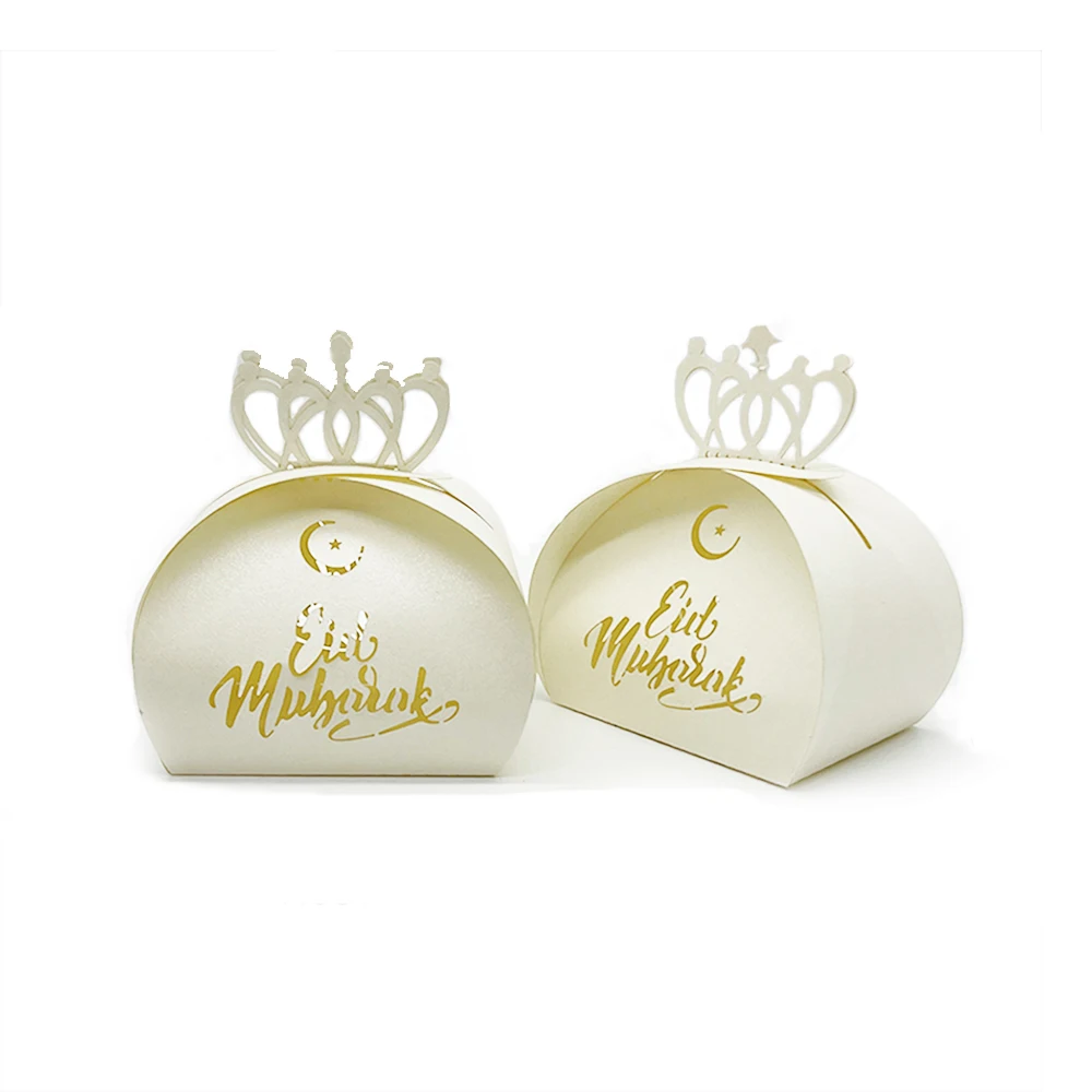 10pcs Eid Mubarak Gift Boxes Ramadan Decoration Candy Boxes For Eid