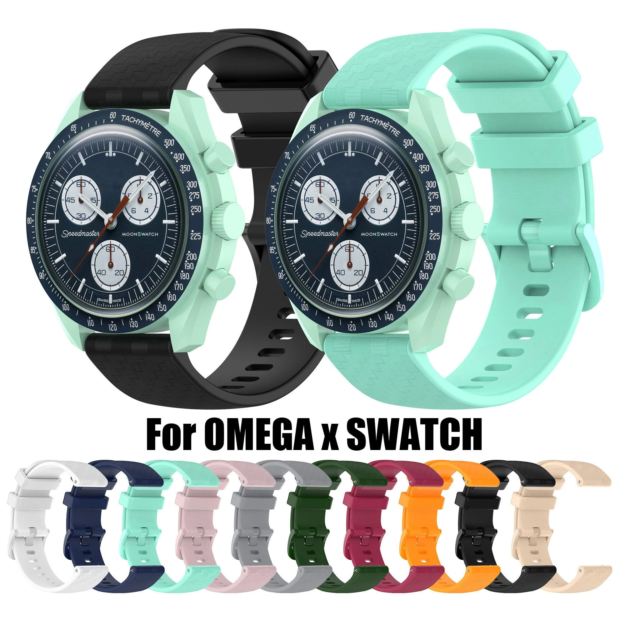 Silicone Watch Band For Omega X Swatch Soft Watch Strap Watch