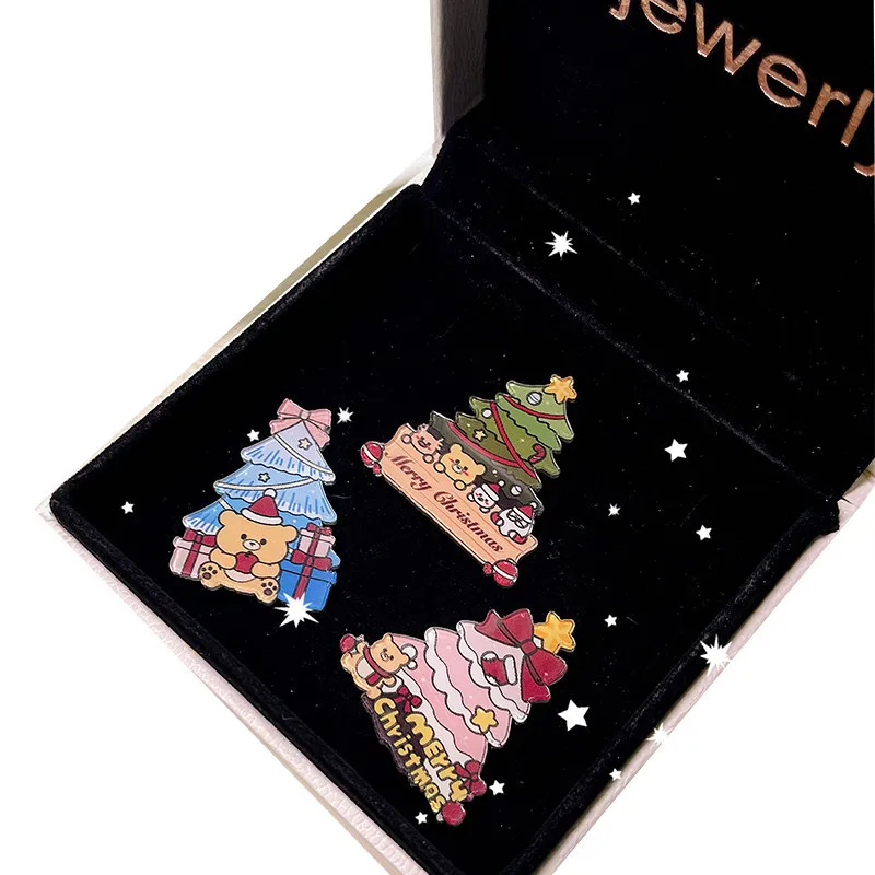 Christmas Fridge Magnet Christmas Tree Cute Cartoon Holiday Decoration Atmospheric Magnet Gift