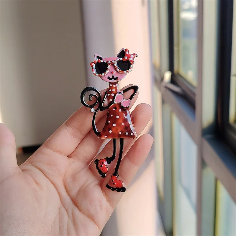 

Cute Kitten Oil Painting Brooch, Girl Student Collar, Enamel Buckle, Clothing, Backpack, Pin, Metal Cat Animal Accessories
