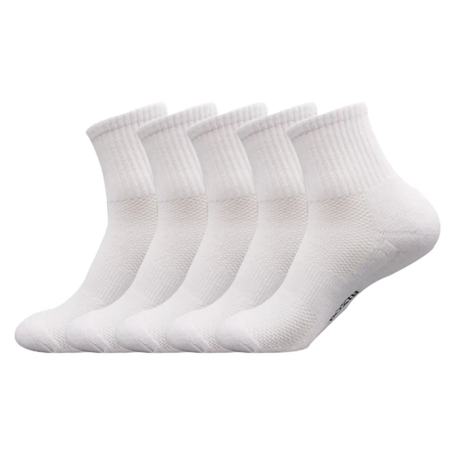5/10/20 Paar Neue Coole Herren Schwarze Weiße Warme Socken Set Herbst Winter Einfarbige Sport-Kurzsocken für Männer Dropshipping – Detail 10