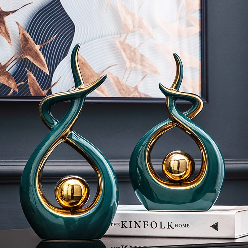 Abstract Ceramic Sculpture Home Decoration Nordic Art Figurines for