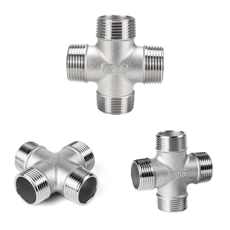Raccordo Tubo In Acciaio Inox 304 – Filetto BSP Maschio 1-1/4″ 1-1/2″ 2″ A Spinato