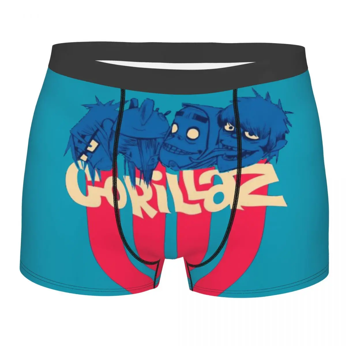 

Cool Music Band Gorillaz Skateboard Men's Boxer Briefs, Highly Breathable Underwear,High Quality 3D Print Shorts Gift Idea