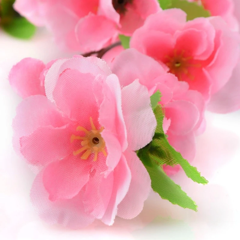 Künstlicher Pfirsichblüten-Blumenstrauß für Zuhause, Raumdekoration, Hochzeitsdekoration, Garten, gefälschtes Blumenarrangement, Outdoor-Ornament – Detail 8