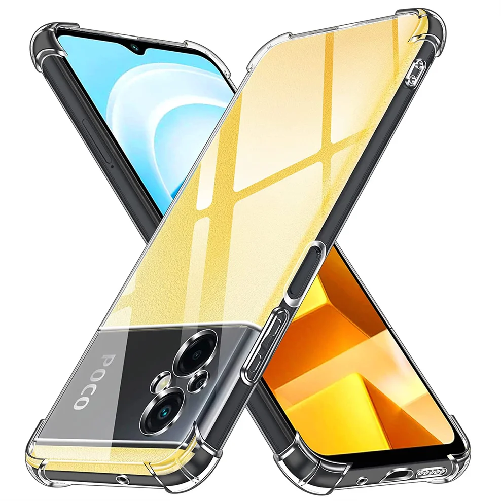 Custodia Airbag Per Poco-M5 Cover Morbida In Silicone Antiurto Per Telefono Custodie Pocophone M5 Xiaomi Poco M 5 Case Poco M5 Cover
