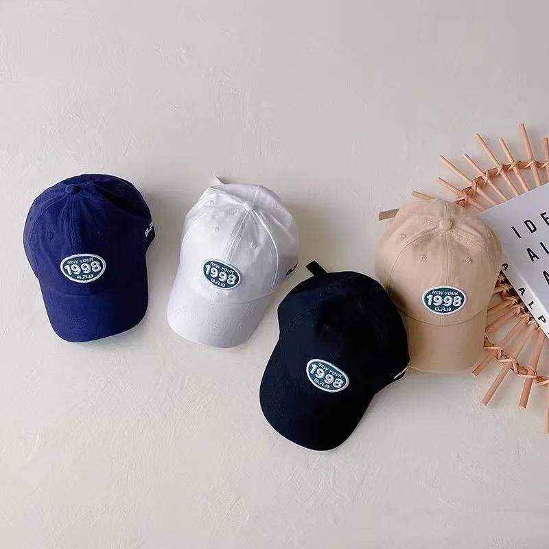 

2022 Autumn Children's Baseball Cap For Kids Adjustable INS Hot Fashion 1988 Sun Hat Cotton Simple Casual Peaked Cap All-match