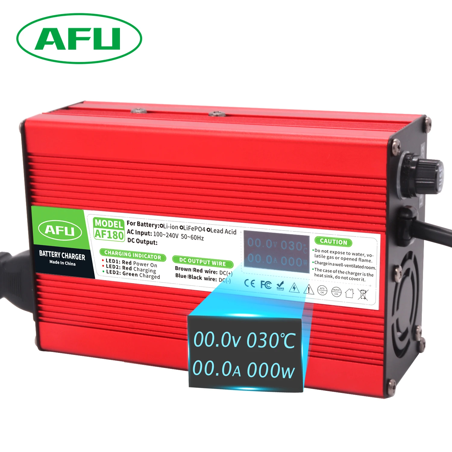 

29.2V 2A LiFePO4 Battery Charger Usd For 8S 24V 25.6V LiFePO4 Battery Charger With OLED Display