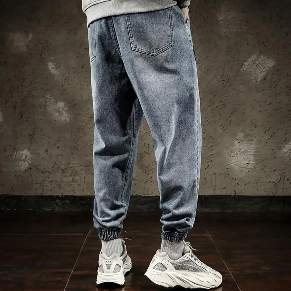 2023 Spring Summer Cotton Jogger Pant Men Pants Harajuku Cargo Jeans Casual Harem Denim Korean Hip Hop Sweatpants Male Trousers images - 6