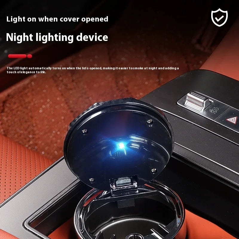 BYD Sealion 8 Tang L Dmi/P EV 자동차용 뚜껑이 있는 재떨이, 다기능 금속 라이너, 내부 개조 용품