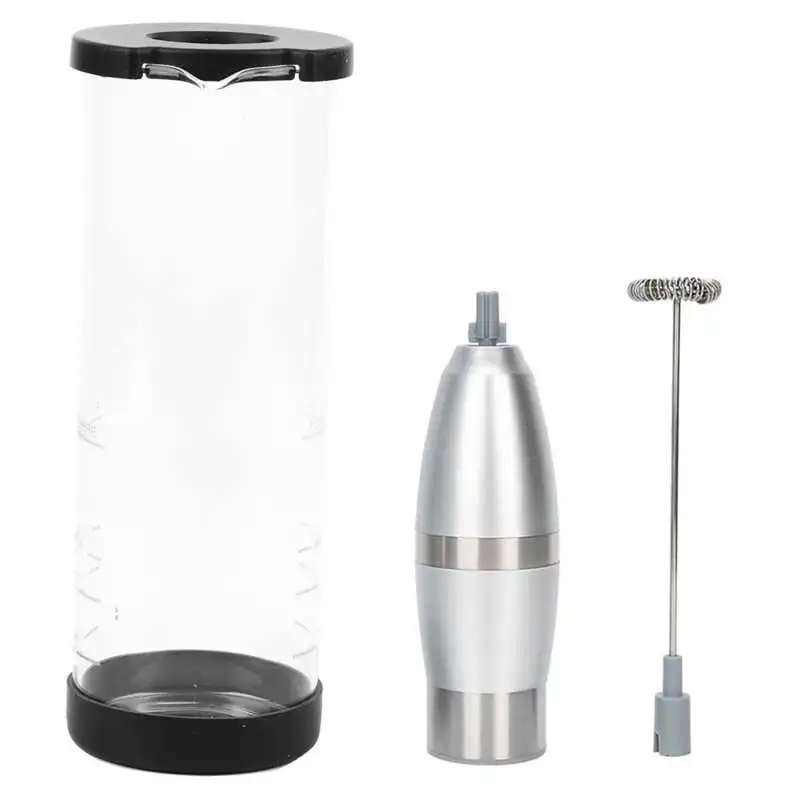 

Stainless Steel Electric Milk Frother Egg Beater Automatic Glass Mixing Cup Kitchen Maker Cup Milk Shake Mixer