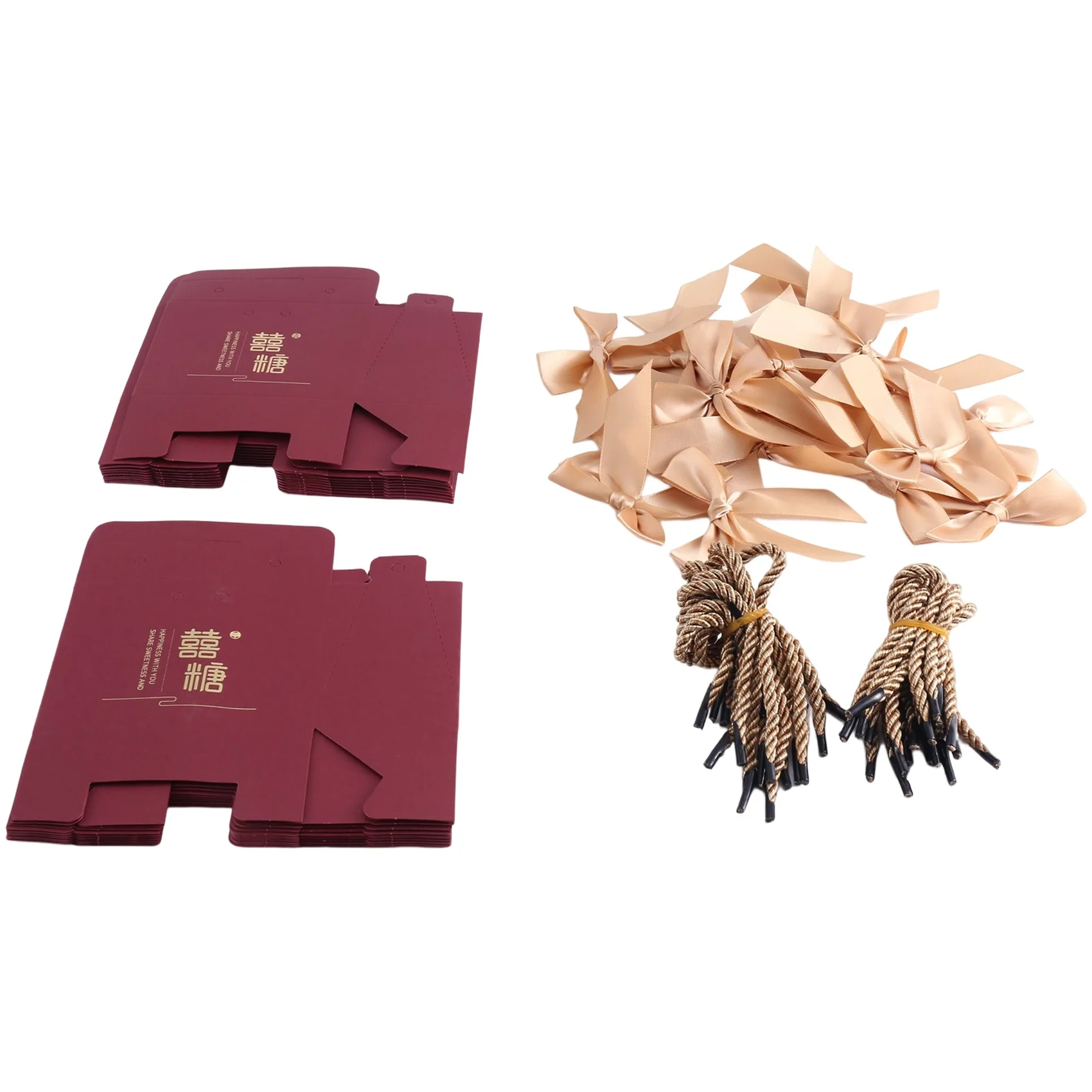 

Свадебные коробочки для сувениров, красные свадебные коробочки для конфет, сумки с золотыми лентами для свадебного декора, Свадебный декор, средний размер